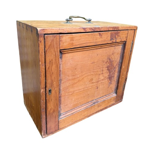 Antique pine tool chest - antique,
