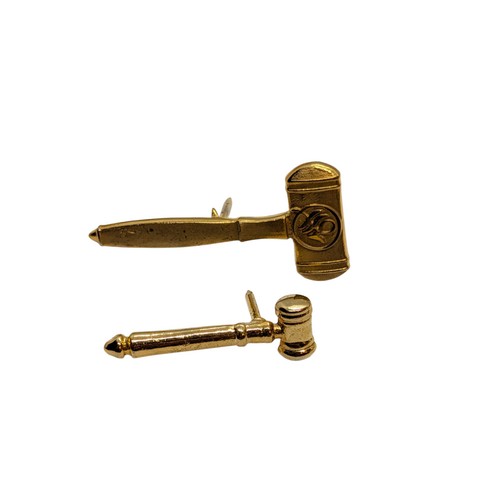 Lot gold tone gavel - lot, of