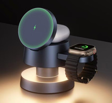 Ivanky for Iphone 16 Pro Max 3 in 1 Wireless Charging Station Cube with Night-La