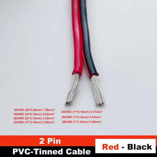 Pin red black - red,