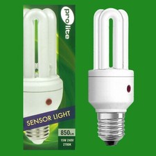 2x 15W LOW ENERGY DUSK TILL DAWN SENSOR SECURITY LAMP NIGHT LIGHT BULB E27 SCREW