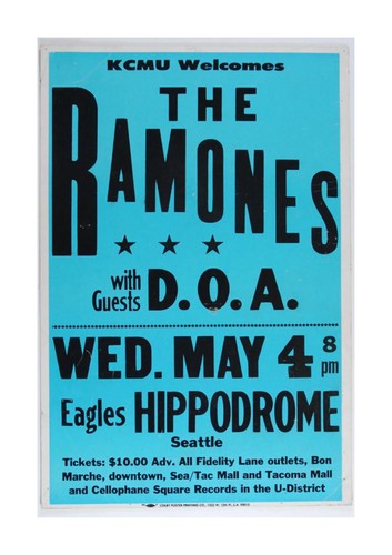 The ramones concert poster - poster, a4