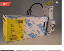 Hager RCBO 32 Amp 30mA Type B