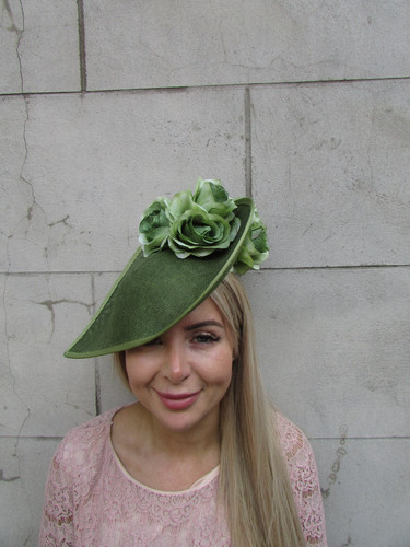 Large olive green khaki flower - large,