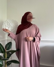 Crushed Pink Butterfly Abaya