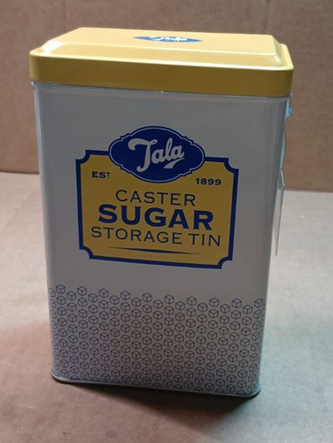 Storage tin caster sugar - tin, metal