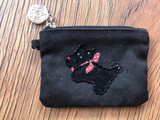 Antoni And Alison Designer Coin Purse - London - Black Scottie Dog