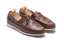 Allen Edmonds Brown Leather Boat Shoes: `Maritime` UK 8.5 E US 9 EU 43