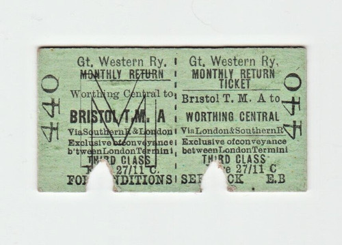 Great western railway ticket - western,