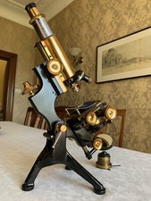 Vintage W. Watson & Sons Ltd - Edinburgh-H Brass Microscope - circa 1936