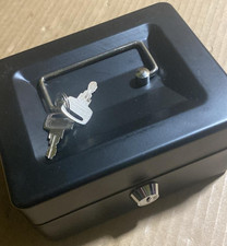 ACCURATE Money Box Tin Steel Cash Safe Box Petty Cash Tin with Lock 2 Keys