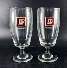 Pair whitbread beer - pair, glasses