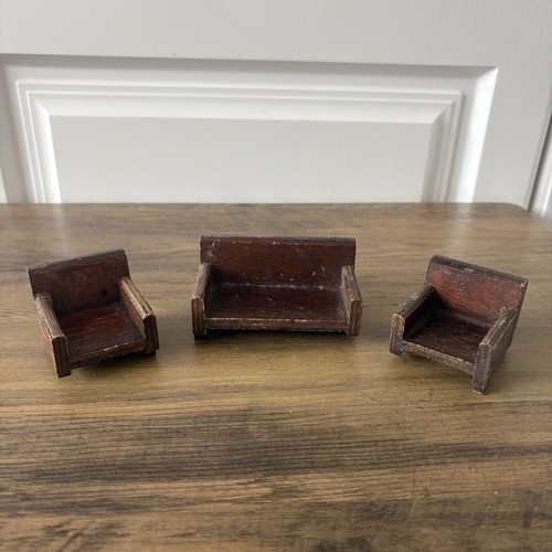 Vintage wooden sofa - sofa, &