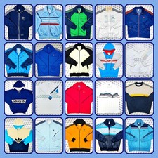 Adidas Ventex France Tracksuit Top Lavender Blue Medium Rare Vintage 80s VGC