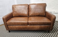 Hendrix Sofa - 2 Seater Leather Sofa In Dark Tan