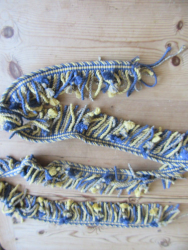 Vintage blue gold - vintage, tassel