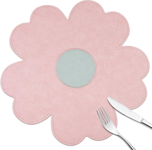 Pink floral placemats set 4 - set, of