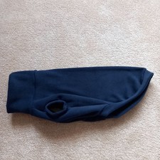 Whippet Dog Vest Jumper Soft Polar Fleece Anti Pil Navy Blue Back 20"