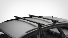 MERCEDES C, E CLASS ESTATE BLACK CROSS BAR ROOF BARS RACK FOR FLUSH ROOF RAILS