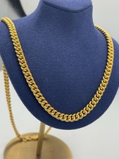 A 22ct gold curb link chain