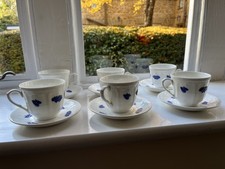 Gustavsberg Bla Bom Cups and Saucers x 6