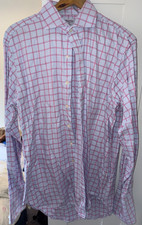 T.M. Lewin blue & pink check