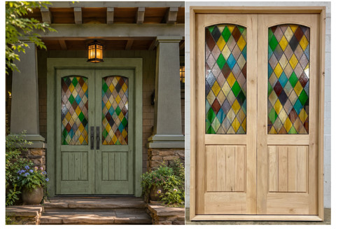 Solid oak door stained - solid,
