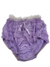 Purple Lace Ruffle Cute Frilly