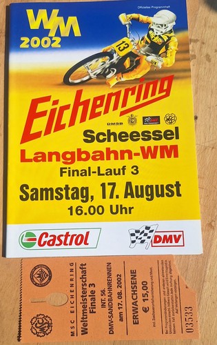 Speedway programme ticket - +,