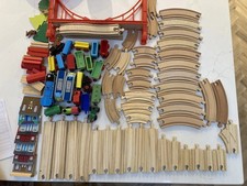 Wooden Push Along Toy Train Set - First Set Start Up - Large Bundle