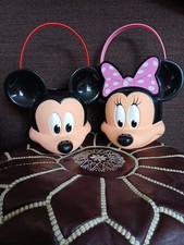 2 x Mickey & Minnie Mouse Halloween Buckets Easter Baskets From USA