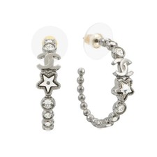 CHANEL CC Logo Hoop Earrings