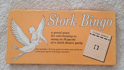 Stork bingo 1957 - stork, baby
