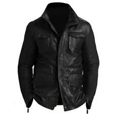 Men’s Black Genuine Lambskin