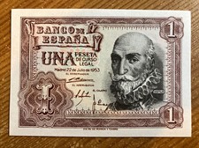Spain Banknote. 1 Peseta