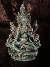 GREEN TARA RESIN STATUE 13 cm
