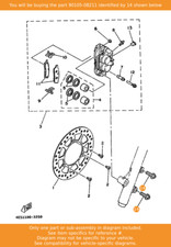 YAMAHA Bolt, Flange, 90105-08211 OEM TT-R125 YZ80 YZ85 YXZ1000