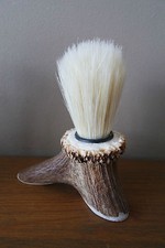 Stag antler handled shaving bristle brush, hand made, nice gift [ 6 ]