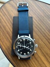 Undone chronograph Hybrid Quartz mechanical black dial steel