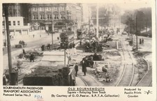 Relaying Tram Tracks Bournemouth Square 1921 Pamlin Prints repro photo postcard