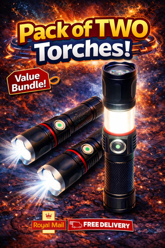 Rechargeable led torch high - 2x,