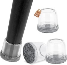 18Pcs Round Chair Leg Floor Protectors Medium Furniture Feet Covers-OPENED NEW