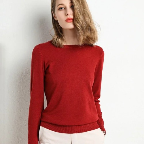 Ladies crew neck blend - neck, jumper