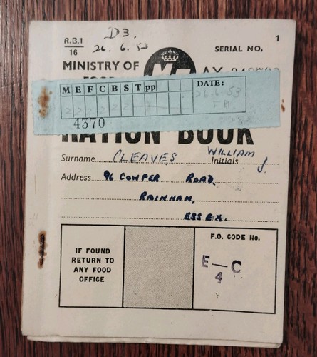 Ration book william cleaves - book_,