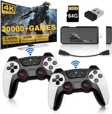 Wireless Retro Game Console 30,000 Games Classic Emulator +Dual 2.4G Controllers