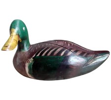 Vintage Wooden Decoy Duck #1