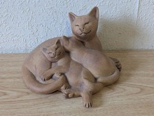 Suzie Marsh Terracotta Cat & Kittens Figurine