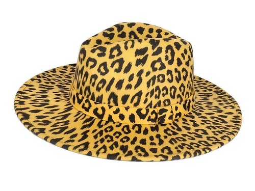 Fedora leopard print men - fedora,
