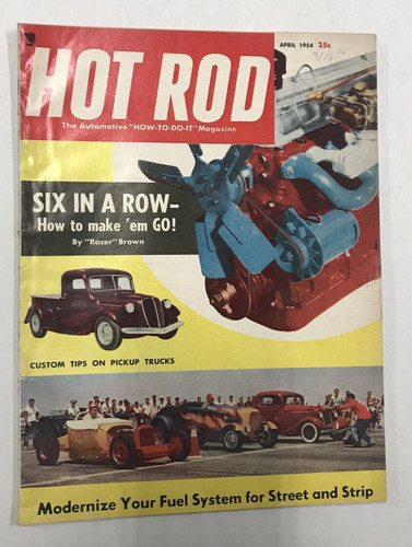 Hot rod magazine april - rod, 1954