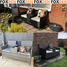 Rattan Companion Bench Set